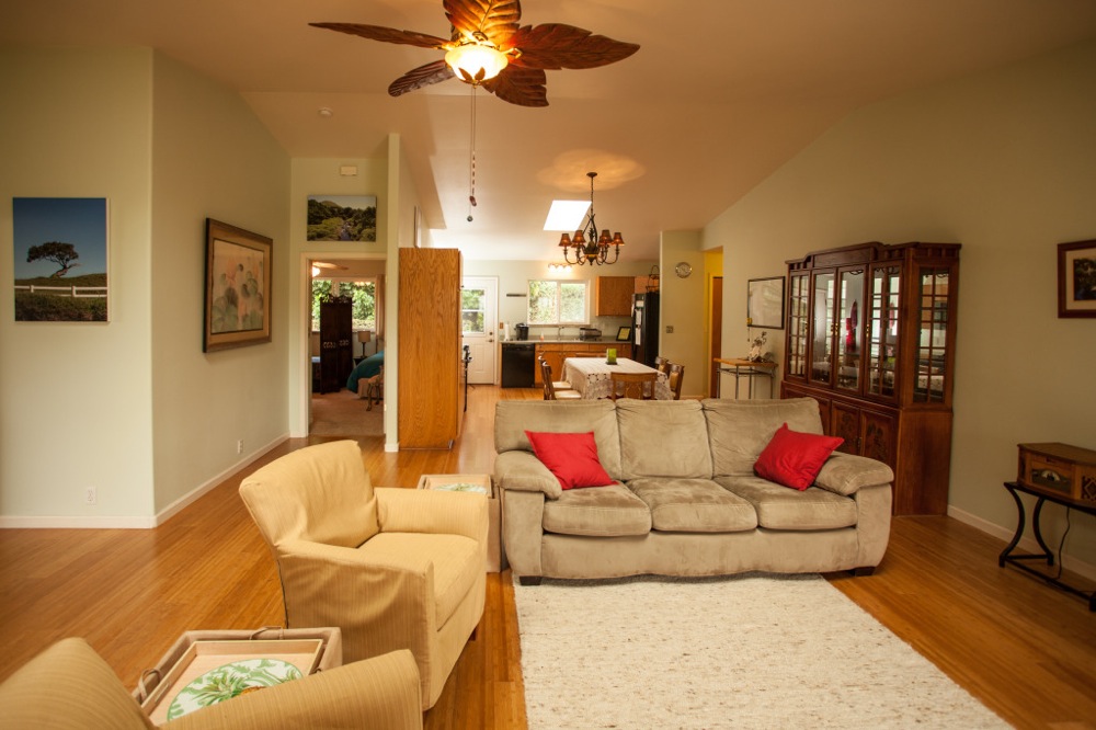 view of living room, dining room and kitchen at Ho’oNani Care Home